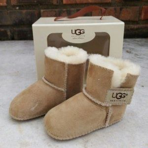 UGG Infant Erin Beige Wool & Suede Boots